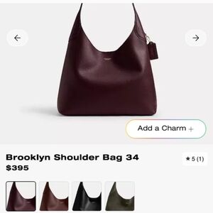 Coach Brooklyn Shoulder Bag 34 In Merlot/Brass